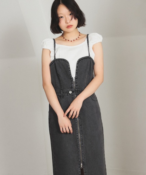 Ray BEAMS デニム ジップ キャミ ワンピース Ray BEAMS ワンピース デニム ジップ キャミ : ZOZOTOWN Yahoo
