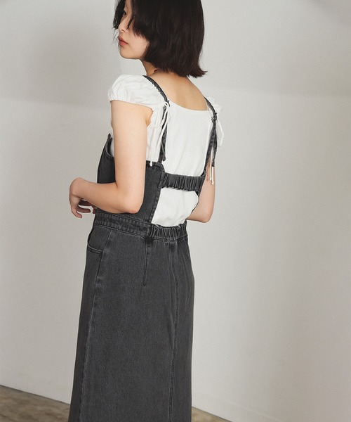 Ray BEAMS デニム ジップ キャミ ワンピース Ray BEAMS（レイ ビームス）【8/7再値下げ】デニム ジップ