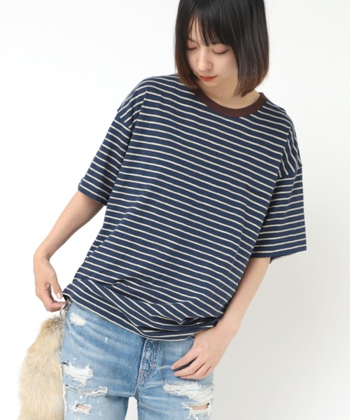 tシャツ M2307 ネップボーダーBIG T レディース RNA tシャツ M2307 ネップボーダーBIG T レディース : ZOZOTOWN