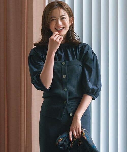 ニット セーター 「杏さん着用/洗える」ヴィスコースストレッチ ニット ビスチェ レディース