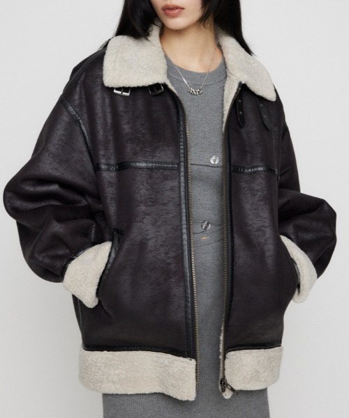 LAGUA GEM（ラグアジェム） ムートンコート ボアコート VINTAGE OVER