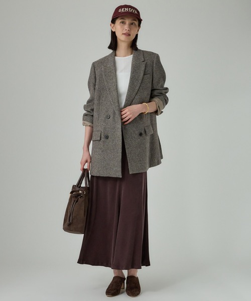 BABYLONE　キュプラバイヤススカート　チャコール　36 BABYLONE キュプラバイヤススカート チャコール 36 BABYLONE スカート