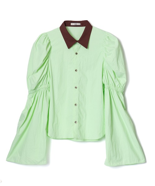 ブラウス シャツ POWER SHOULDER WASHER SHIRT レディース メンズ NON TOKYO ブラウス シャツ POWER SHOULDER WASHER SHIRT