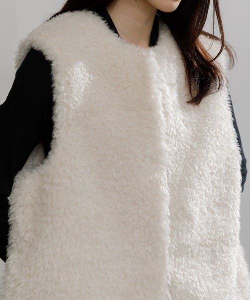 Lemonplet ホワイトエコファーベスト♡Ｓサイズ ショート丈エコファーベスト – Sirin Online Store