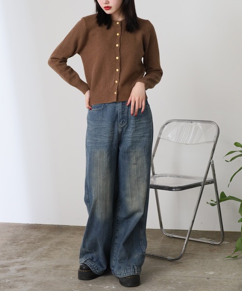 美品 DIESEL BLACKGOLD 短丈 ニットカーディガン 古着 匿名配送 美品 DIESEL BLACKGOLD 短丈 ニットカーディガン 古着 匿名配送