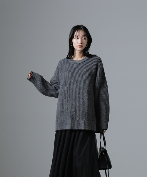 ウティ outi 薄手　ウールニット 黒 サイズ3 ユニセックス ウティ outi 薄手 ウールニット 黒 サイズ3 ユニセックス ウティ outi