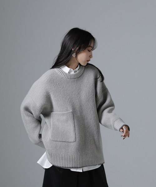 NANO universe（ナノ・ユニバース） ニット セーター ポケット