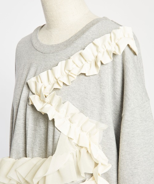 gommeフリルTEE gomme tシャツ 24/-天竺 フリルT レディース メンズ : ZOZOTOWN