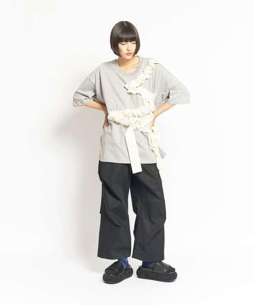 gomme tシャツ 24/-天竺 フリルT レディース メンズ : ZOZOTOWN