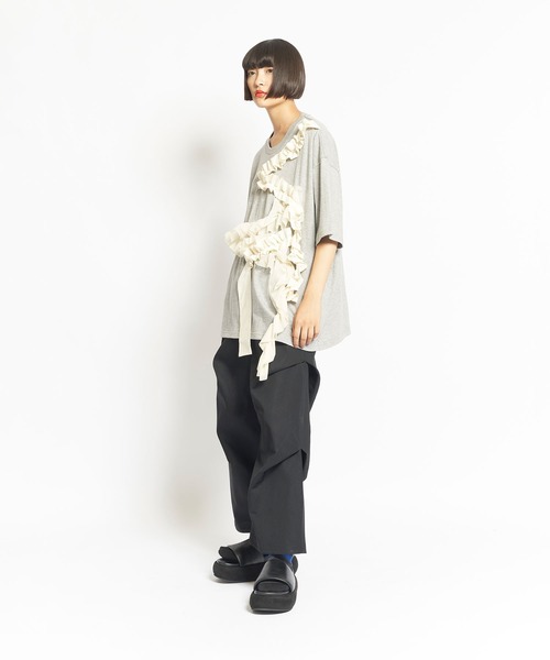 gommeフリルTEE gomme tシャツ 24/-天竺 フリルT レディース メンズ : ZOZOTOWN