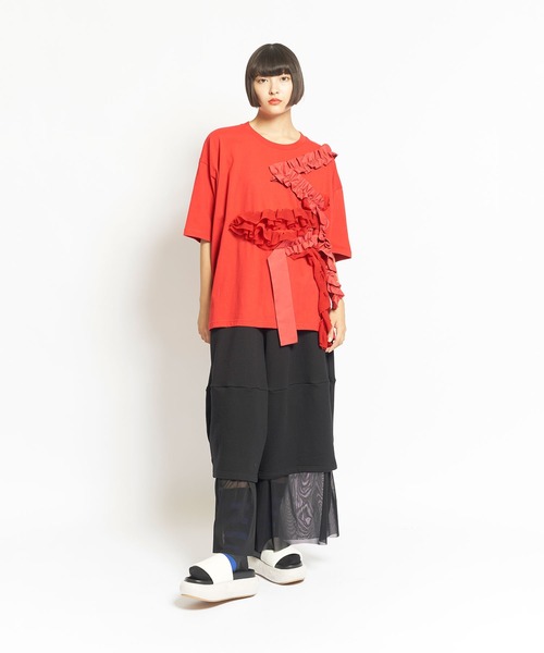 gommeフリルTEE gomme tシャツ 24/-天竺 フリルT レディース メンズ : ZOZOTOWN