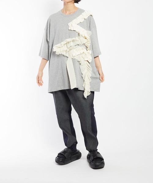 gommeフリルTEE gomme tシャツ 24/-天竺 フリルT レディース メンズ : ZOZOTOWN