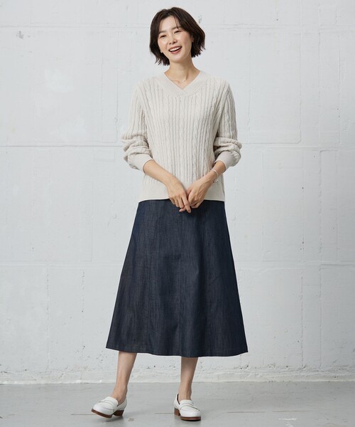 J.PRESS ニット セーター 「洗える」GIZA MERCERIZE COTTON