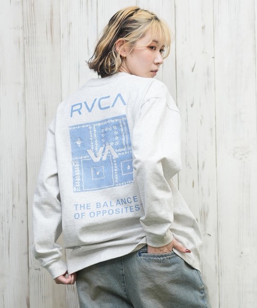tシャツ RVCA/ルーカ バンダナ柄ロンT BF043-051 レディース