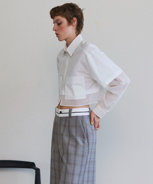 ⭐︎超美品⭐︎minimal sheerシャツ MAISON SPECIAL（メゾンスペシャル） ブラウス シャツ Layered Sheer