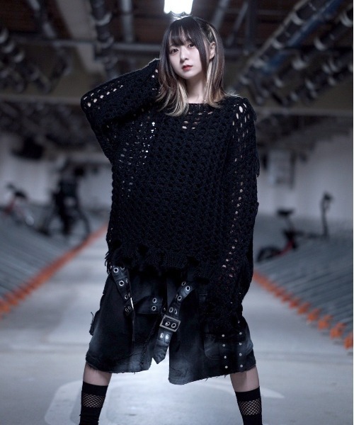 レフレム　ニット REFLEM ニット セーター 「REFLEM/レフレム」タンク付き格子編み