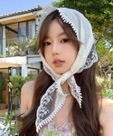 チェック柄/レース バブーシュカの詳細画像1