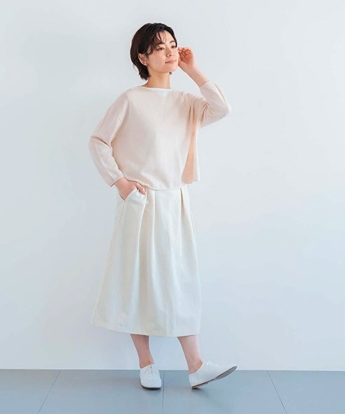 ベスト ジレ ペーパーヤーンライトニット プルオーバー レディース