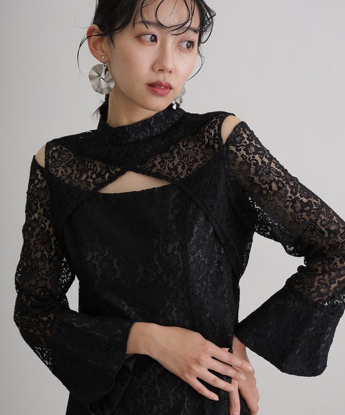 atlo ブラック オケージョンドレス atlo ドレス 同窓会 オケージョンドレス 結婚式 パーティー