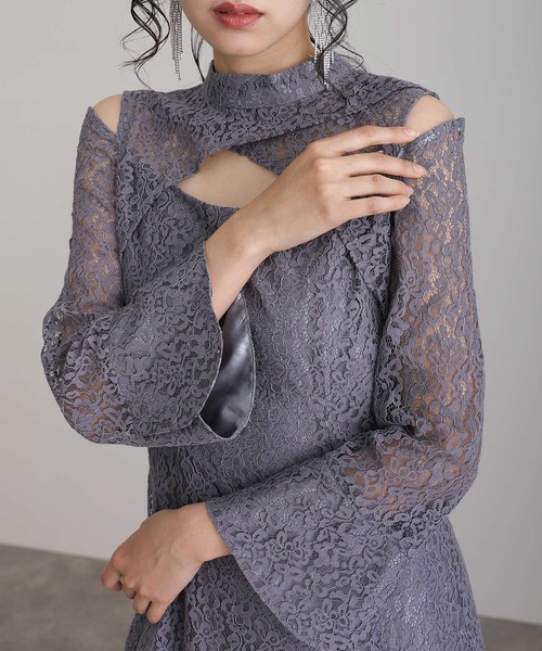 atlo 結婚式　同窓会　オケージョンドレス　パーティードレス　お呼ばれドレス 結婚式 同窓会 オケージョンドレス パーティードレス 袖あり