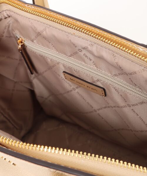 MICHAEL KORS ハンドバッグ AVRIL メタリック レザー ＆ ロゴ