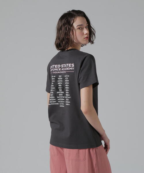 tシャツ 「直営店限定」USAFA SQUADRONS  EMB T-SHIRT/USAFAスコードロン刺繍Tシャツ レディース
