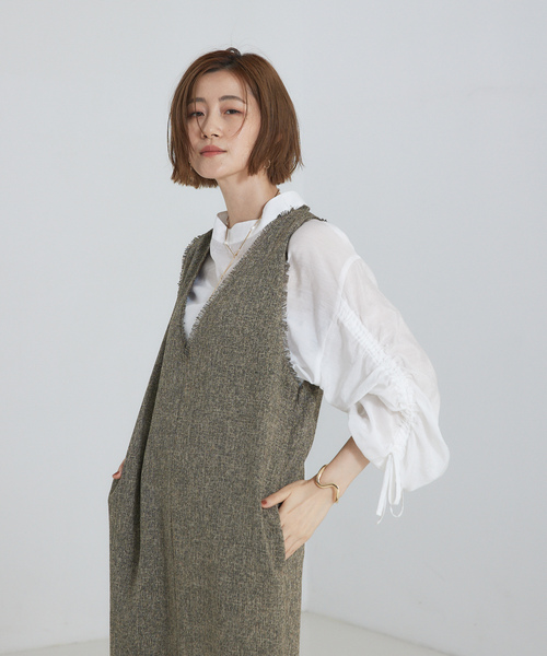 「abahouse mavie」 サロペットスカート 36 ベージュ レディース_画像5