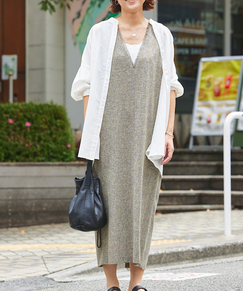 「abahouse mavie」 サロペットスカート 36 ベージュ レディース_画像7