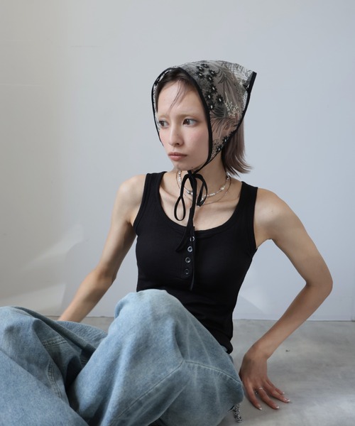 ULYSSES タンクトップ ノースリーブ 「ブラトップ」カップ付きヘンリー