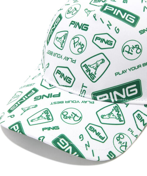PING キャップ 帽子 「PING APPAREL」総柄プリントキャップ
