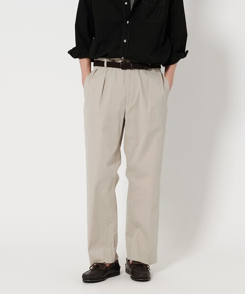 ＜H＞ ピーチスキン チノ 2プリーツ パンツ H BEAUTY&YOUTH UNITED ARROWS（エイチビューティーアンドユース