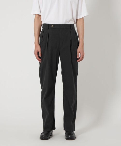 UNITED ARROWS チノパン ツイル ピーチスキン 2プリーツ