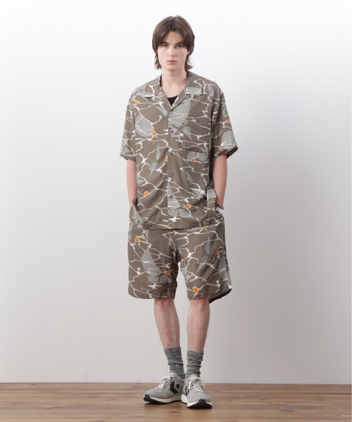 マナスタッシュ　ナイロン半袖シャツ　ハーフパンツ ショーツ　セットアップ　上下 MANASTASH シャツ MANASTASH/マナスタッシュ MHAK LITHUM S/S