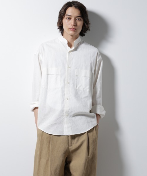 NANO universe シャツ 「BELGIUM LINEN FABRICS」リネンコットン