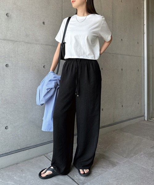 andme（アンドミー） ワイドパンツ パンツ 「新色追加」イージーワイド