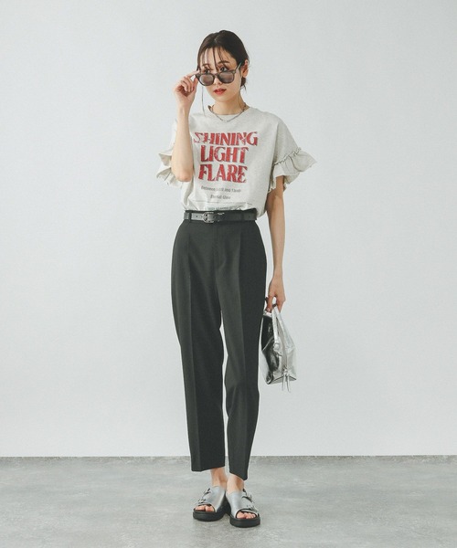 かぐれ　テーパードパンツ　オリーブ 楽天市場】テーパードパンツ レディース きれいめ センター