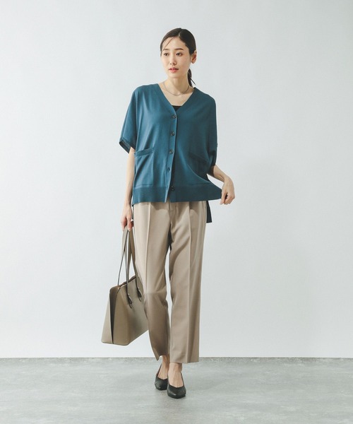 GLOBAL WORK パンツ ウツクシルエットDRYプレミアムテーパード