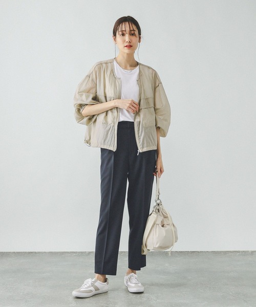GLOBAL WORK パンツ ウツクシルエットDRYプレミアムテーパード