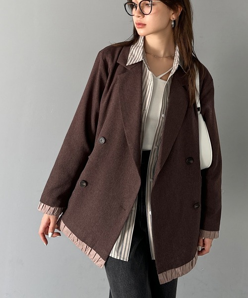 mily bilet ジャケット テーラードジャケット 「mily bilet」ゆるっと