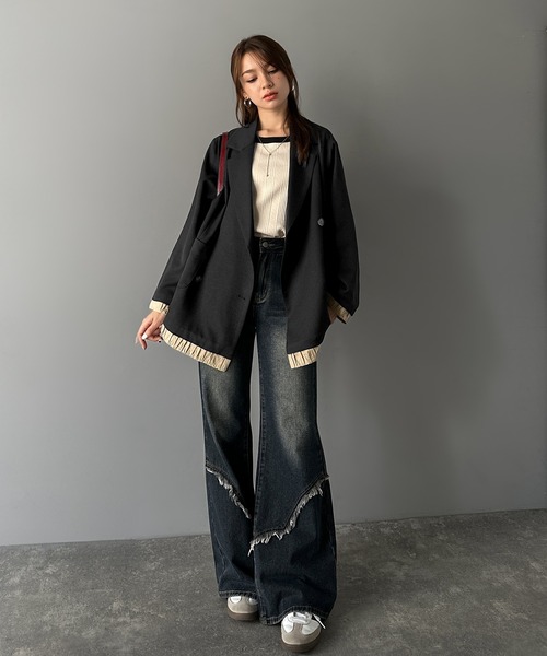 mily bilet ジャケット テーラードジャケット 「mily bilet」ゆるっと