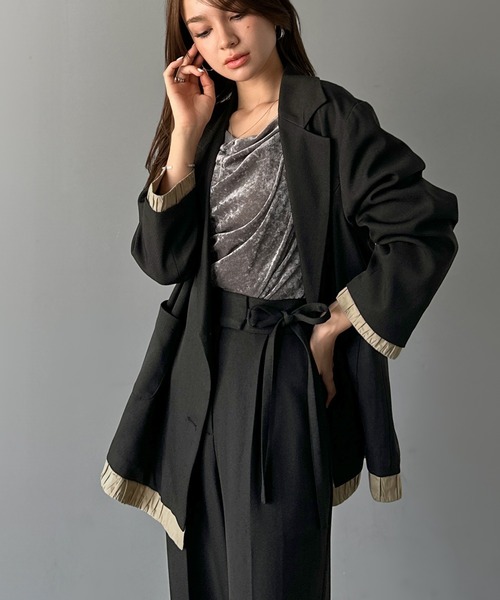 mily bilet ジャケット テーラードジャケット 「mily bilet」ゆるっと