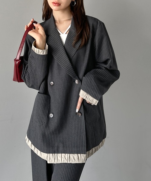 mily bilet ジャケット テーラードジャケット 「mily bilet」ゆるっと