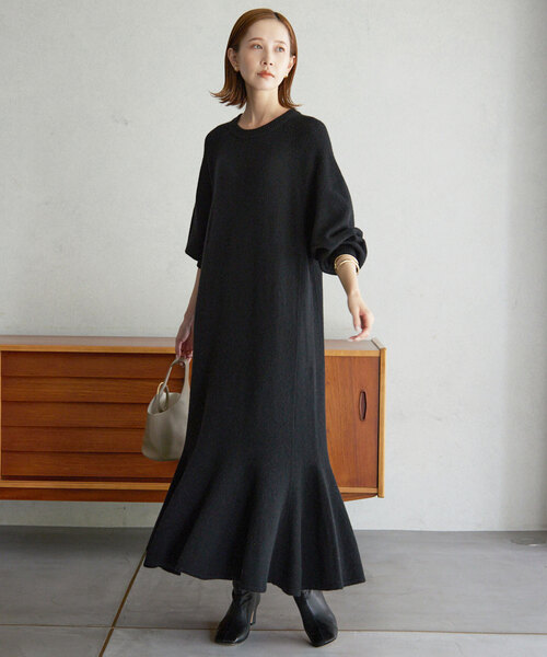 SLOBE IENA（スローブイエナ） ニットワンピース 36 パープル