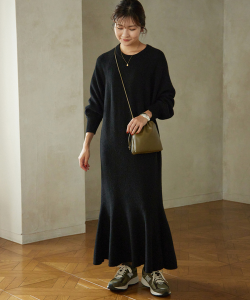 SLOBE IENA（スローブイエナ） ニットワンピース 36 パープル