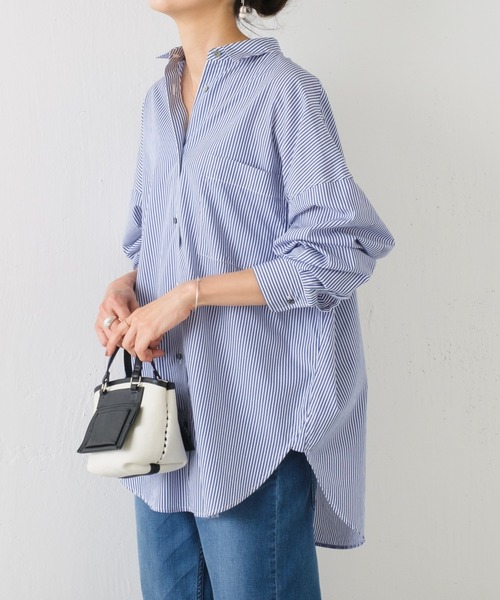新品　BEARDSLEY ビアズリー 長袖シャツフーディ BEARDSLEY 「BEARDSLEY」 長袖シャツ FREE ブルー レディース