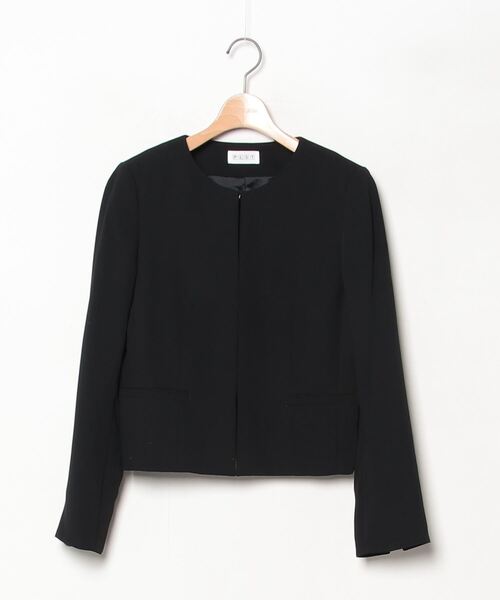 極美品✨PLST ノーカラージャケット　黒　M 洗える PLST 「PLST」 ノーカラージャケット M ブラック レディース