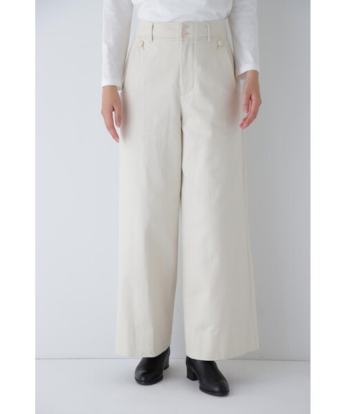 「human woman」 チノパンツ MEDIUM ホワイト系その他 レディース