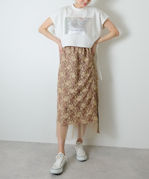 「TEVALT」 半袖カットソー 38 ブラック レディース_画像4