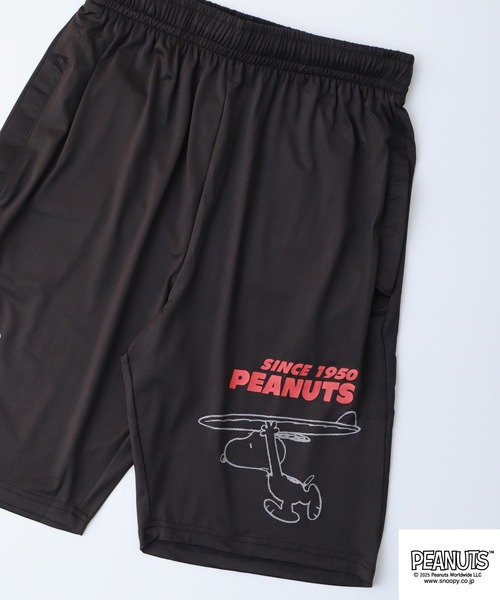 PEANUTS ハーフパンツ パンツ 短パン PEAUTS スヌーピー＆ウッド