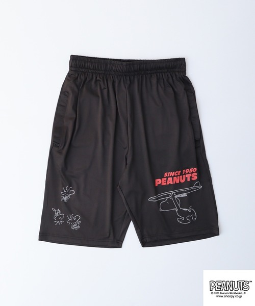PEANUTS ハーフパンツ パンツ 短パン PEAUTS スヌーピー＆ウッド